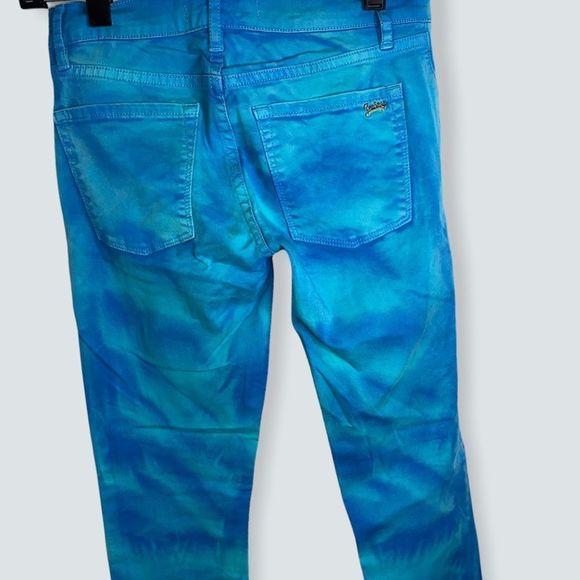 Juicy Couture size 25 two tone blue tie dye type design jeans - Picture 7 of 9